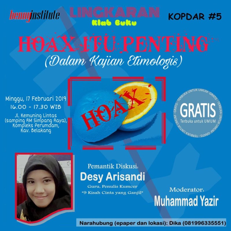 BELAJAR DARI HOAKS (Esai Lingkaran Kopdar #5)