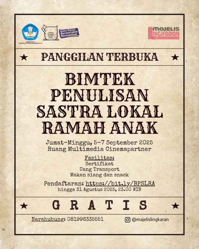 Dari Lubuklinggau untuk Indonesia: Gerakan Menulis Sastra Lokal Aman untuk Anak